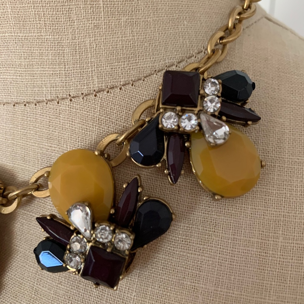 J. Crew Butterfly Bumblebee Statement Necklace - image 6
